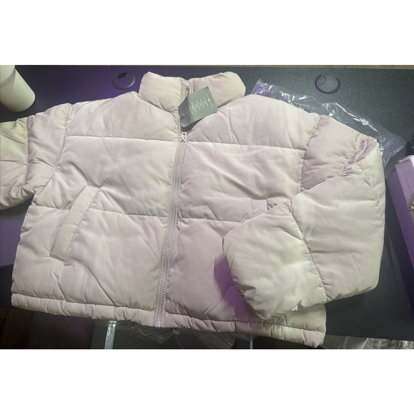 Women's H&M Cream puffer jacket coat Small - Picture 1 of 5